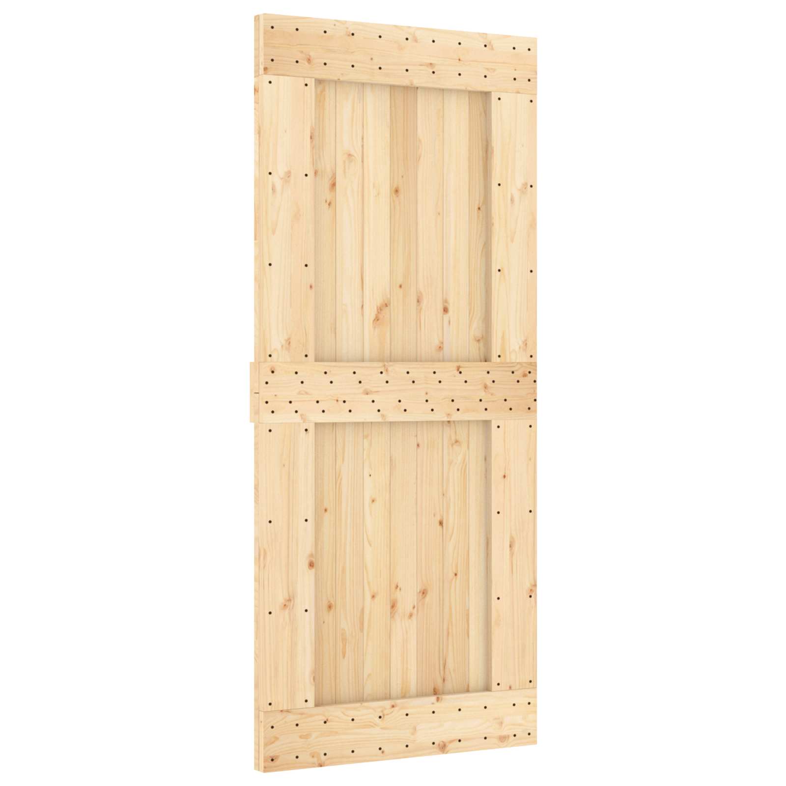 Schiebetür NARVIK Natürlich und Schwarz 70 x 210 cm (152,5 cm)