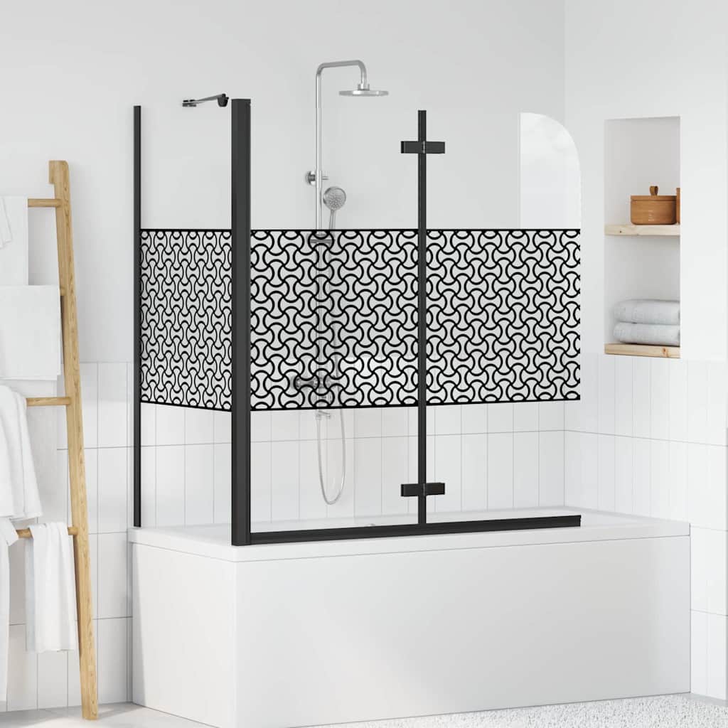 Duschabtrennung 120x68x130 cm Hartglas Gestreift