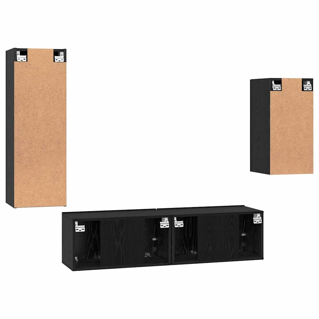 4-tlg. TV-Schrank-Set Weiß Holzwerkstoff