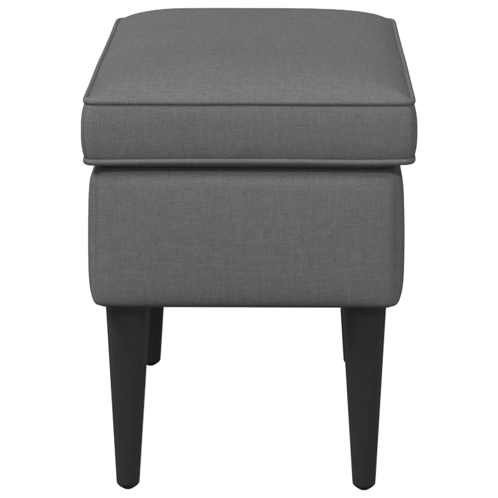 Hocker Hellgrau 55 x 35 x 41 cm Stoff