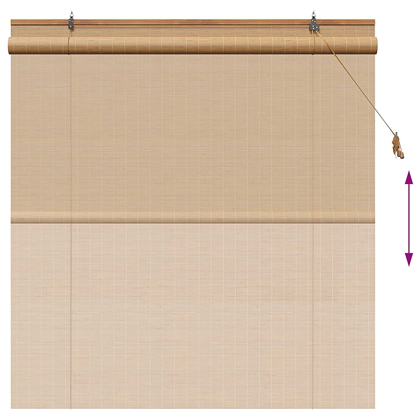 Rollo Braun 60 x 160 cm Bambus