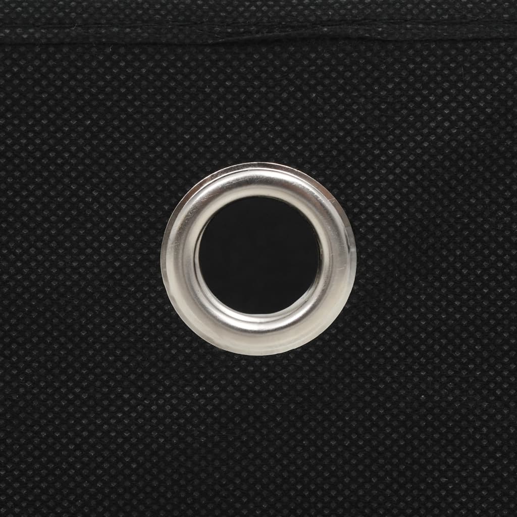 Aufbewahrungsboxen mit Deckeln 10 Stk. 28x28x28 cm Schwarz