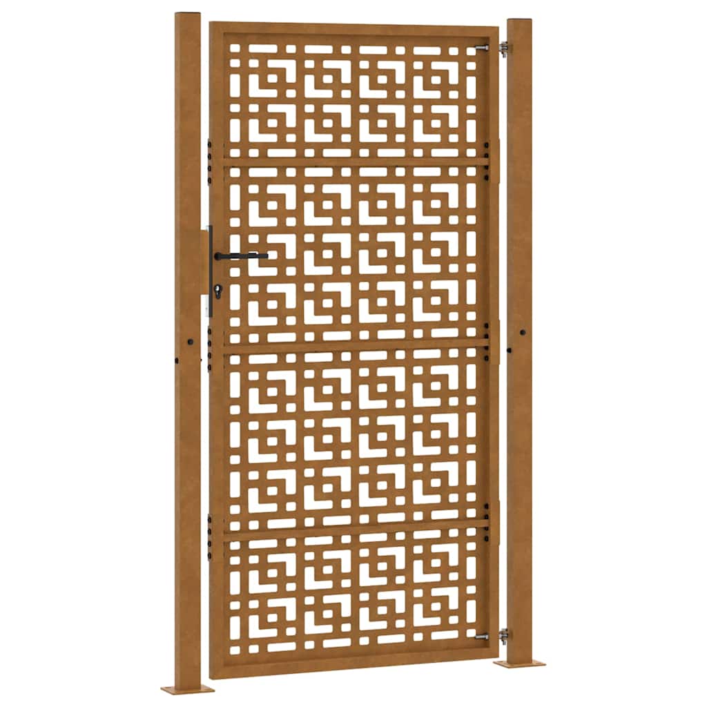 Gartentor Schwarz 100x100 cm Stahl Lichtdesign