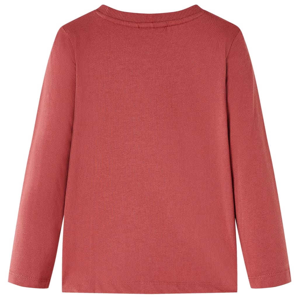 Kinder-Langarmshirt Dunkelrot 128