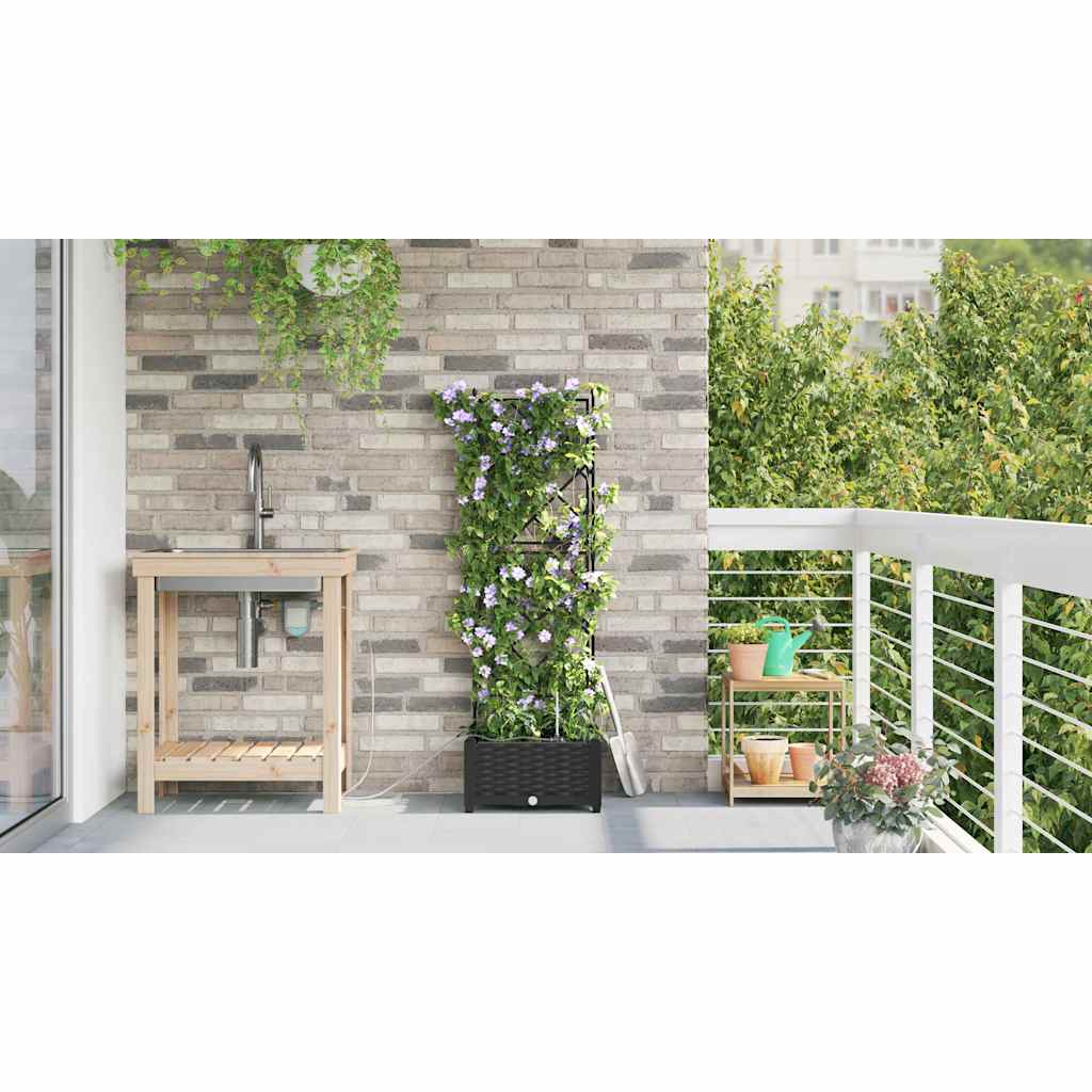 Garten-Pflanzgefäß 4 Stk. Braun 160 x 40 x 22 cm PP