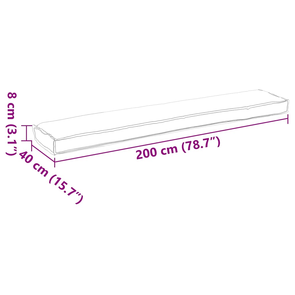 Palettenkissenset 2 pcs Anthrazit 200 x 40 x 8 cm Oxford-Gewebe