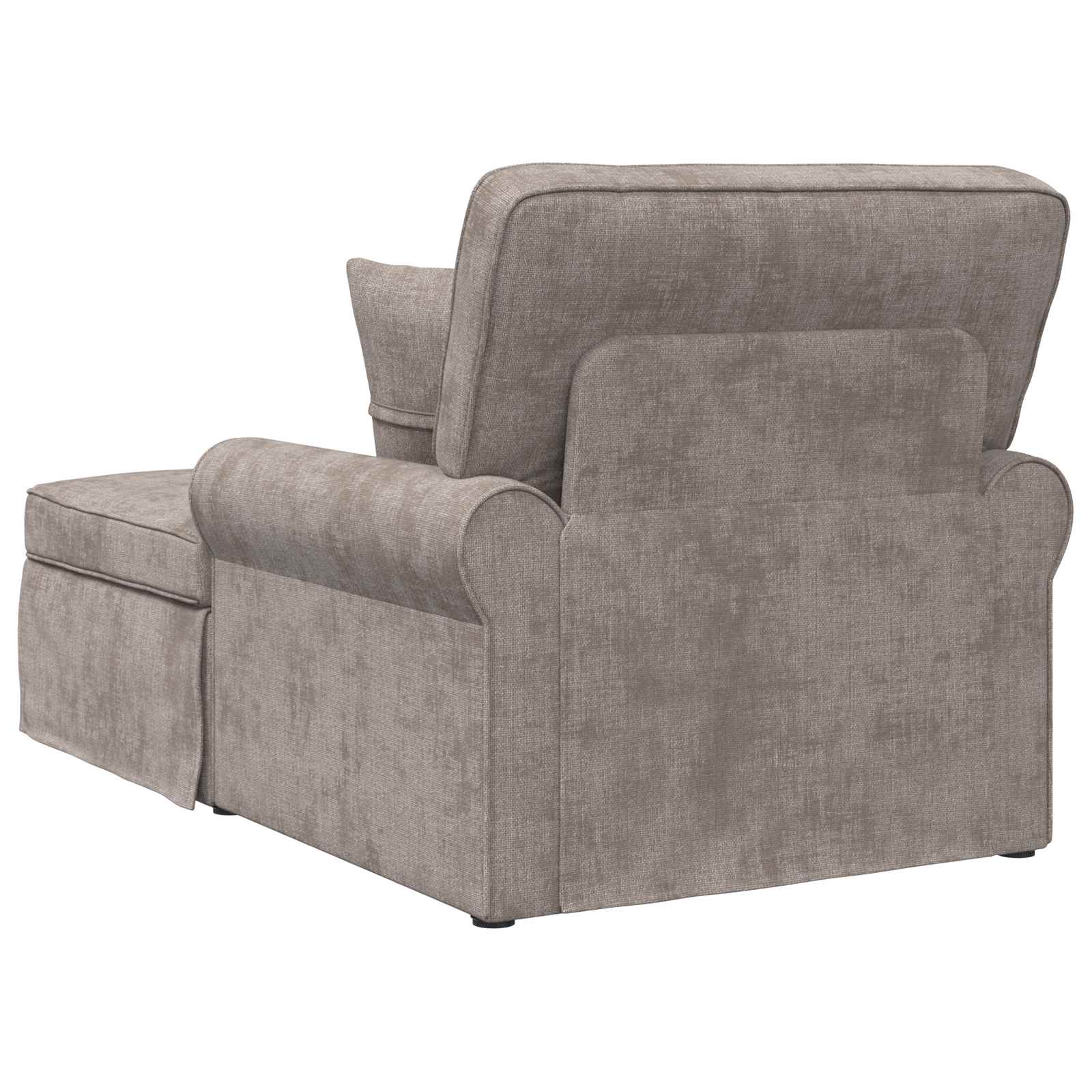 Chaise Lounge mit Rock mit Kissen Creme 157 x 91 x 91 cm ARES
