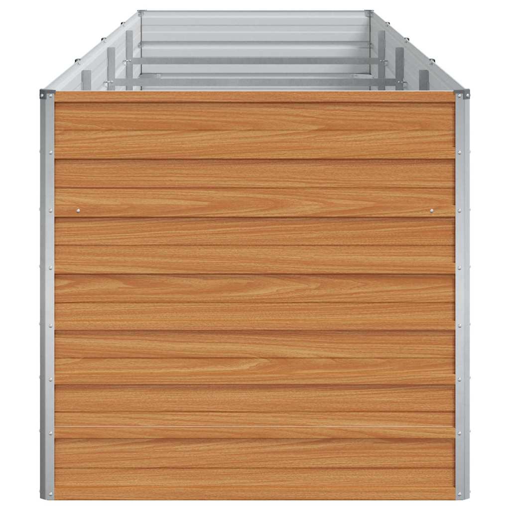 Hochbeet Hellbraun 100 x 100 x 77 cm Verzinkter Stahl