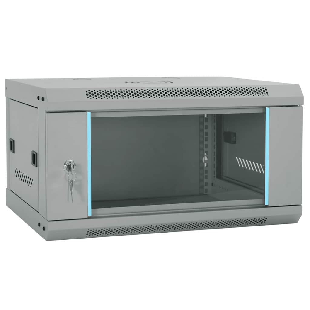 Netzwerkschrank mit Speicher Grau 60 x 45 x 28 cm Stahl