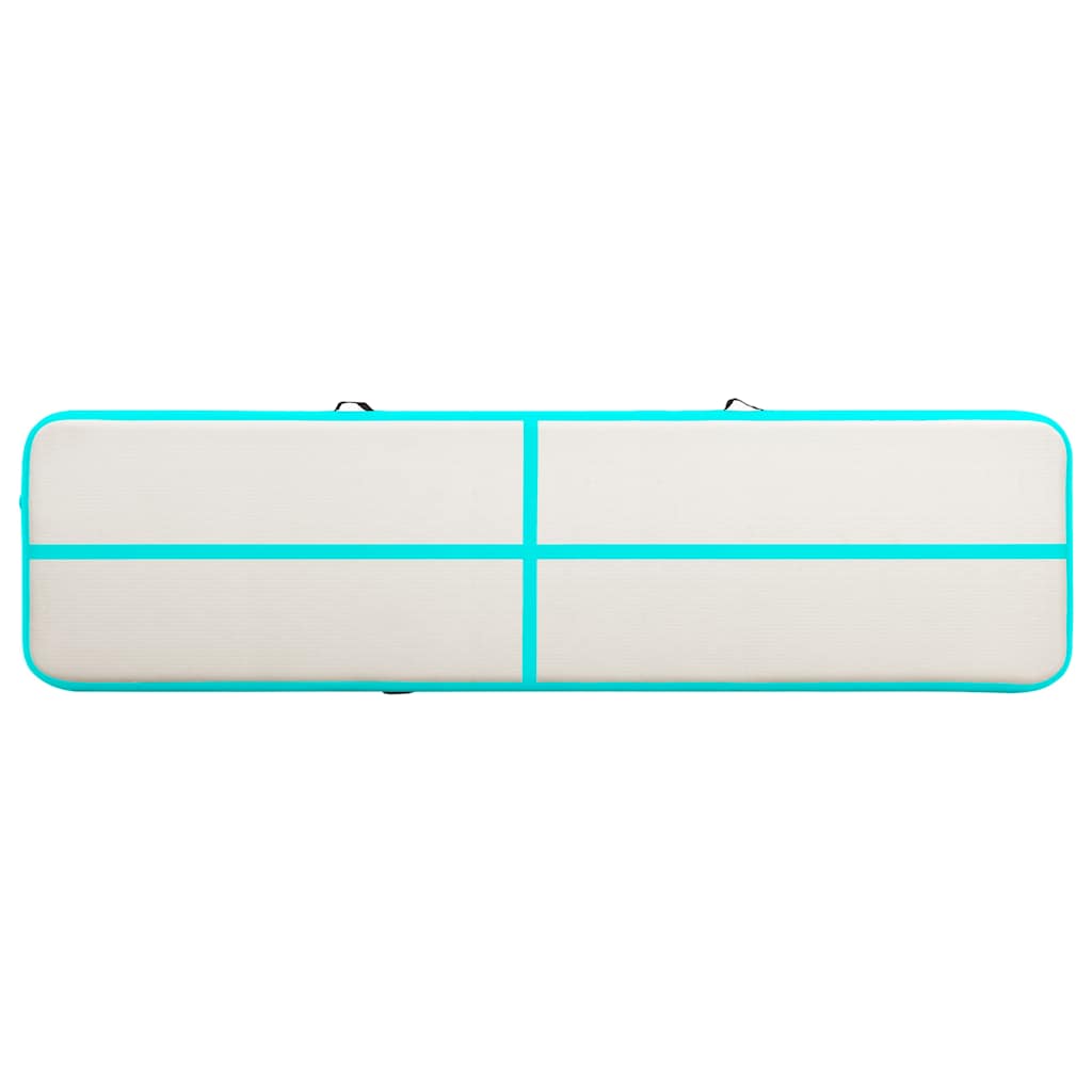 Aufblasbare Gymnastikmatte mit Pumpe 300×100×10 cm PVC Rosa