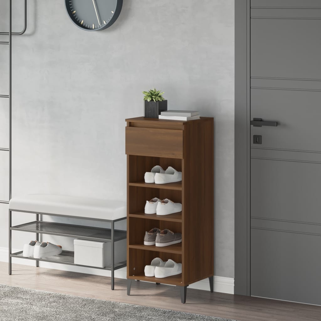 Schuhregal Weiß 40x36x105 cm Holzwerkstoff