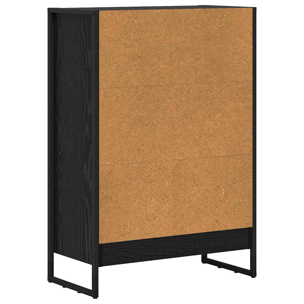 Bücherregal 2 pcs Schwarz Eichen-Optik 60 x 30 x 189,5 cm