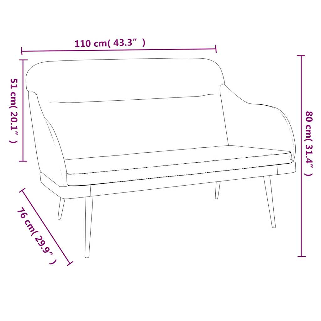 Sitzbank Dunkelgrün 110x76x80 cm Samt