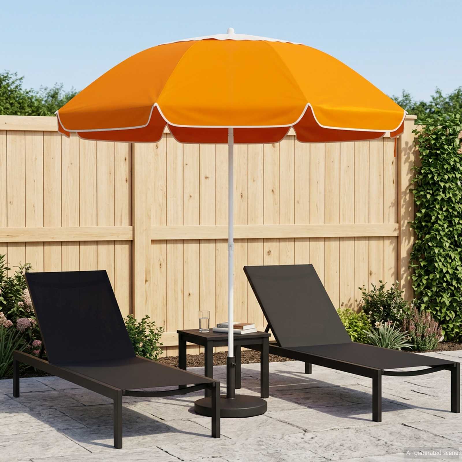 Sonnenschirm mit Stahlmast Sandfarbe 180 cm