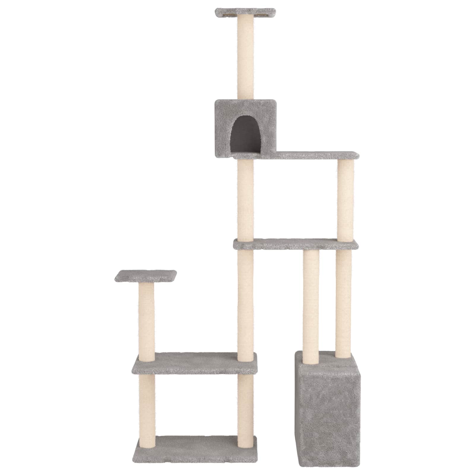 Katzennbaum mit Sisal-Kratzsäulen Creme 177,5 cm