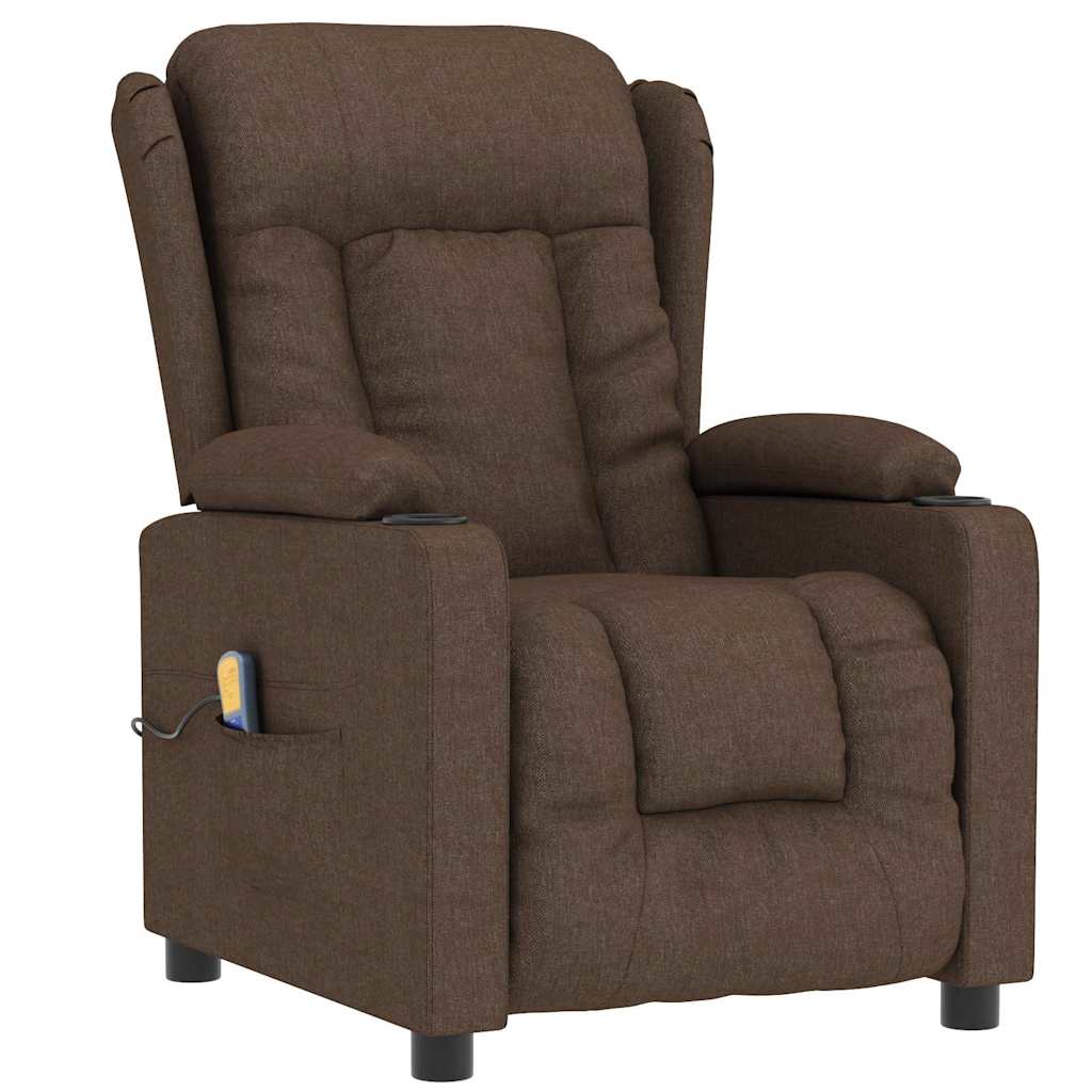 Massagesessel Hellgrau Stoff