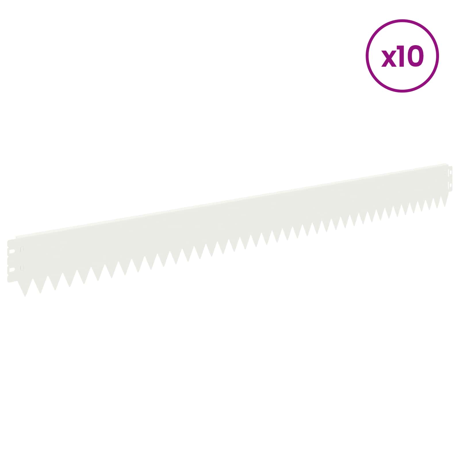 Raseneinfassung 10 pcs 103 x 10 cm Stahl Schwarz