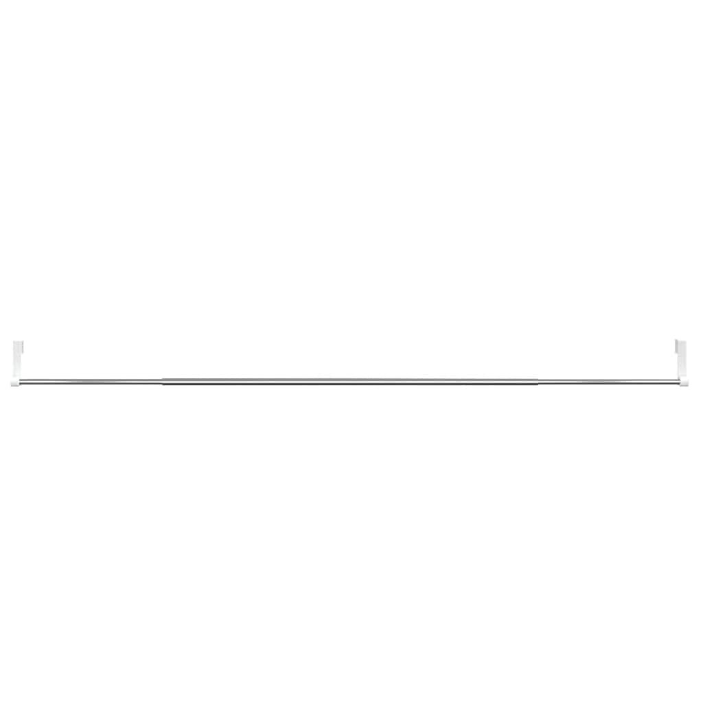 Gardinenstangen 2 Stk. Weiß und Silbern 40-60 cm Aluminium