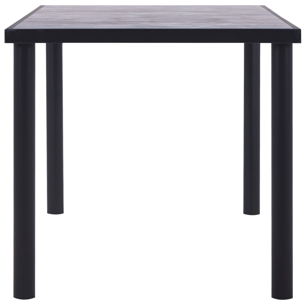 Esstisch Schwarz und Betongrau 120 x 60 x 75 cm MDF