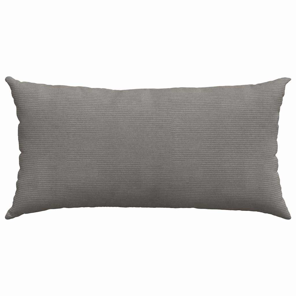 Sofakissen 2 Stück Hellgrau 50 x 30 cm Cordstoff