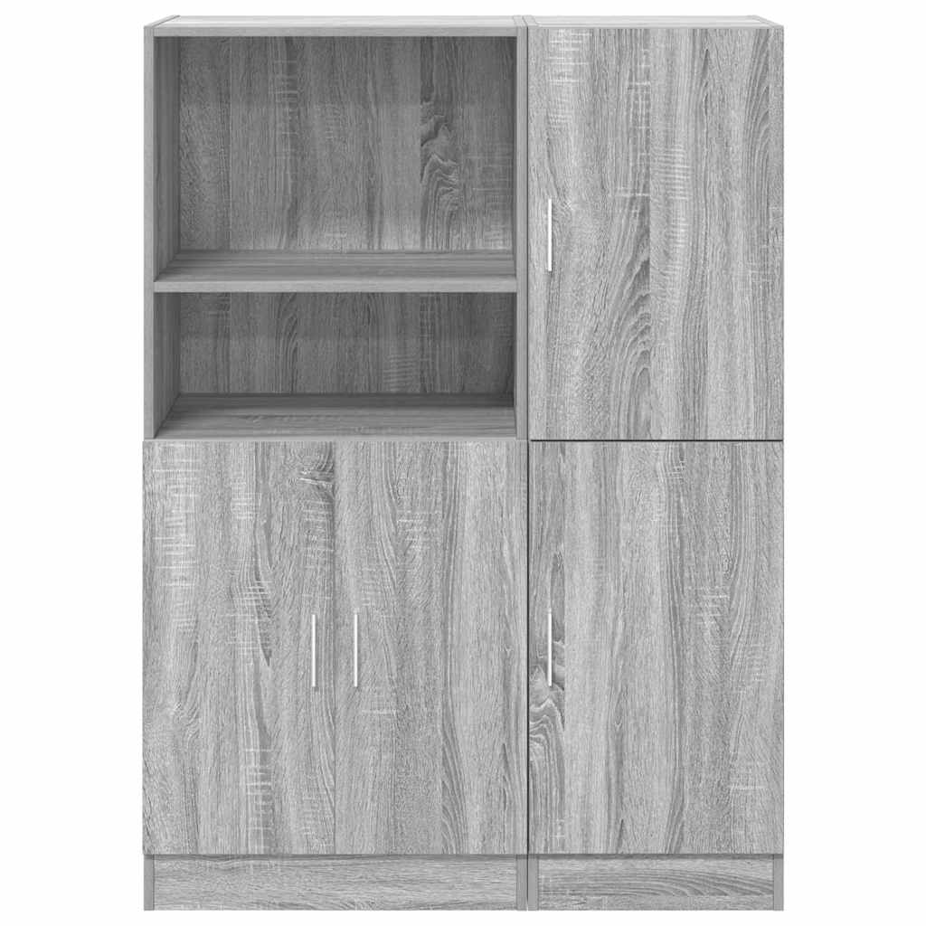 2-tlg. Küchenschrank-Set Weiß Holzwerkstoff
