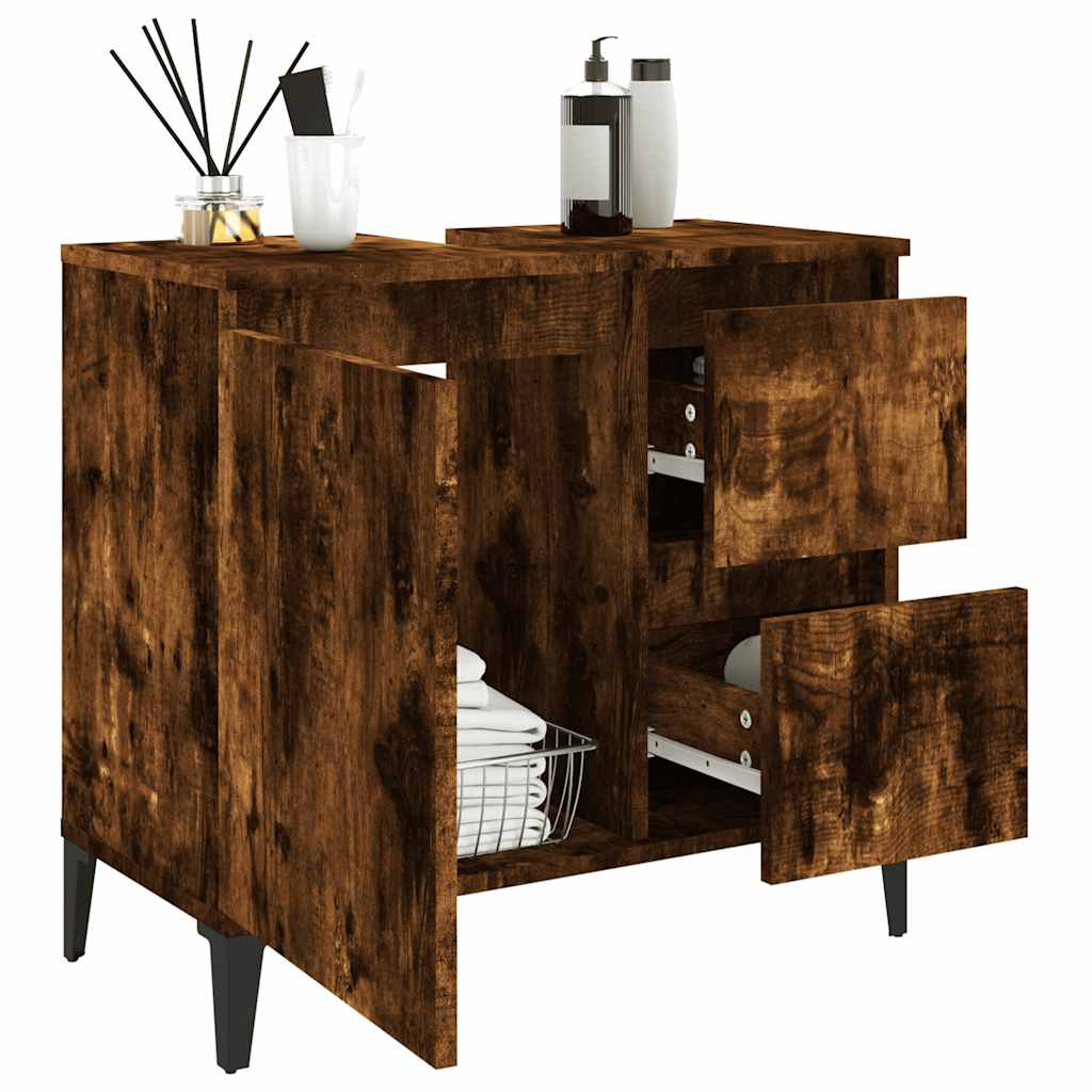 Badschrank Weiß 65x33x60 cm Holzwerkstoff