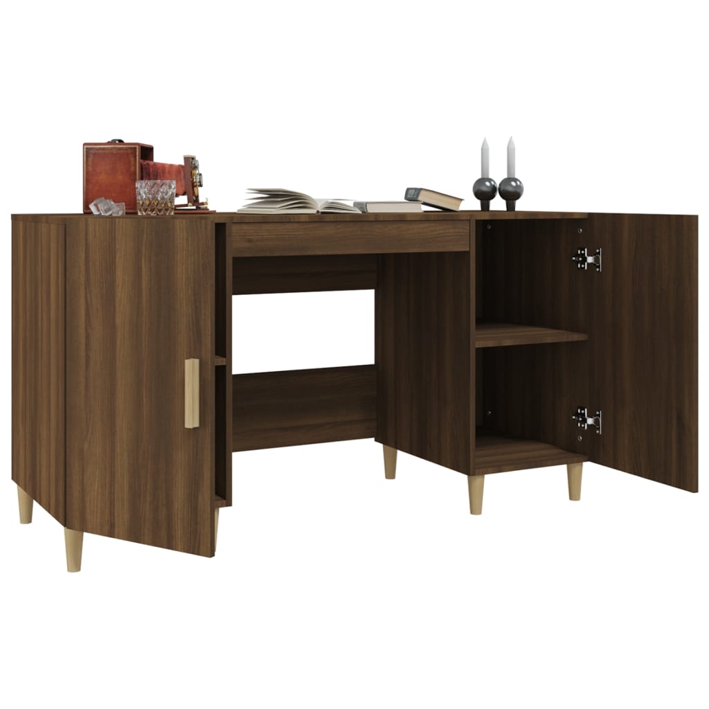 Schreibtisch Weiß 140x50x75 cm Holzwerkstoff