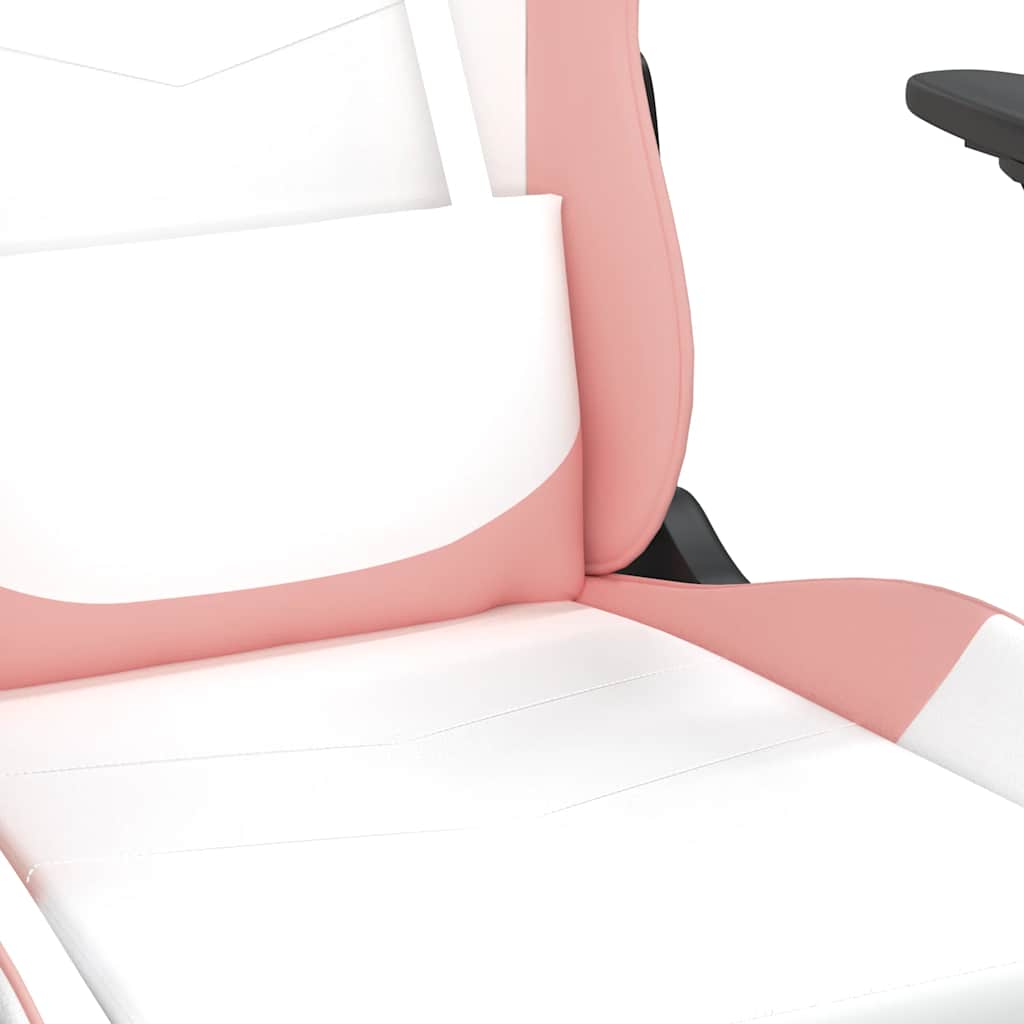 Gaming-Stuhl mit Massagefunktion Schwarz und Rot Kunstleder