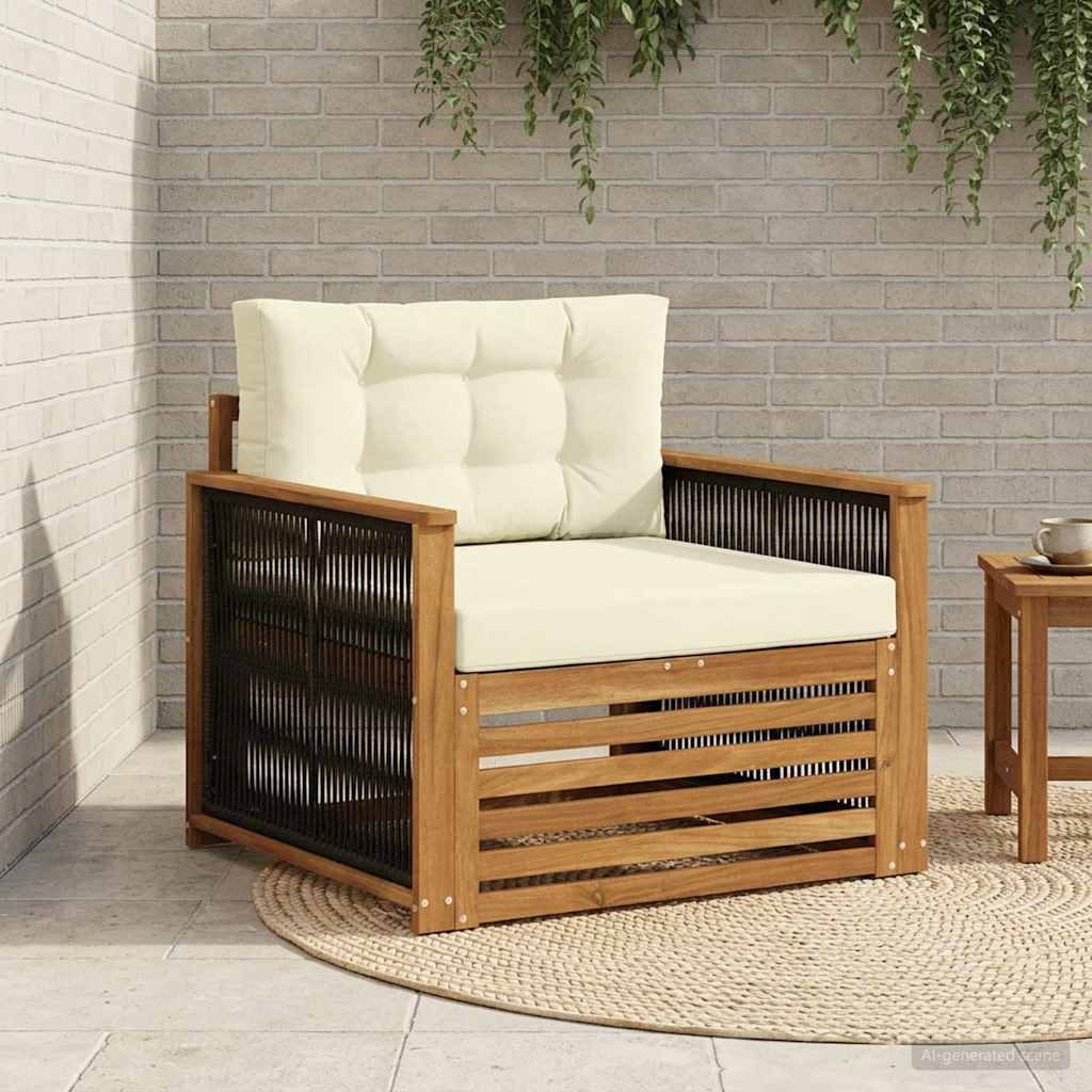 2 Stück Outdoor-Sofa Natur
