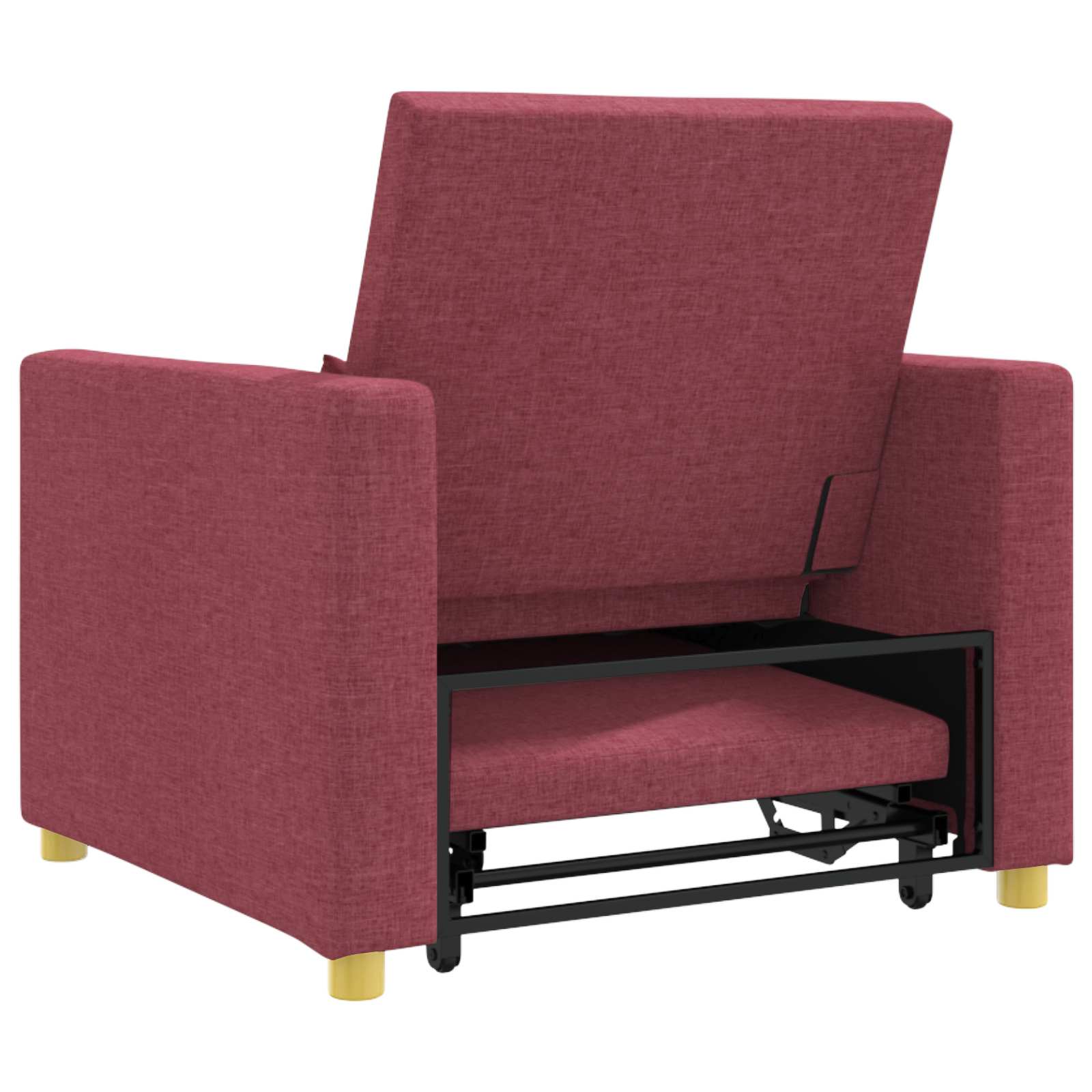 Ausziehbare Schlafcouch Einzel Hellgrau 90 x 165 x 87 cm Stoff