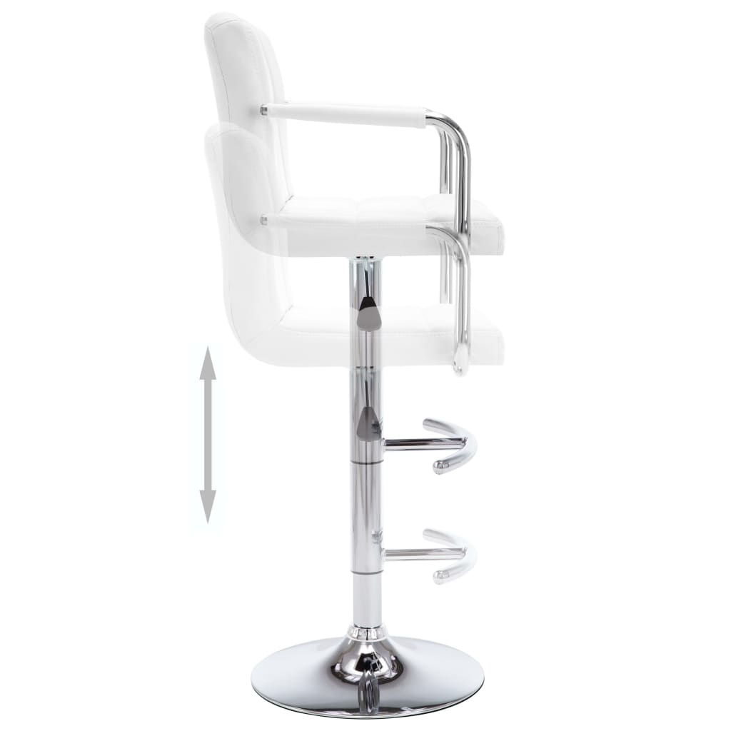 Barhocker 2 Stk. Rot Kunstleder