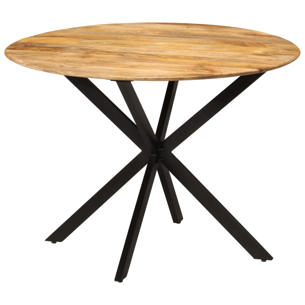 Esstisch Raues Massives Mangoholz und Stahl 120x77 cm