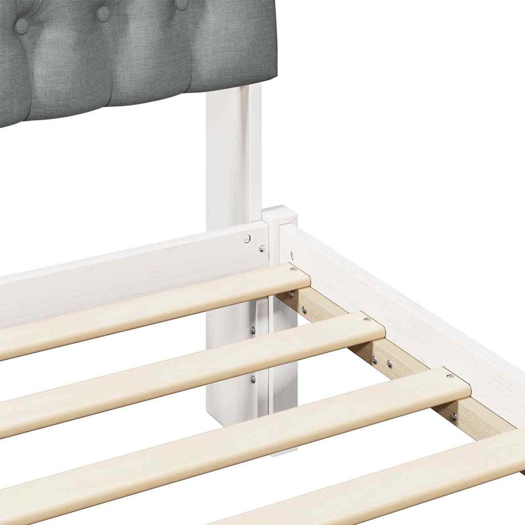 Bettgestell mit gepolstertem Kopfteil Braun 200 x 200 cm