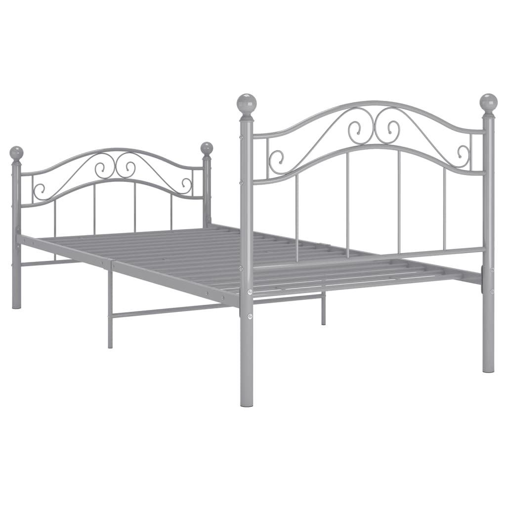 Bett Schwarz Metall 90x200 cm