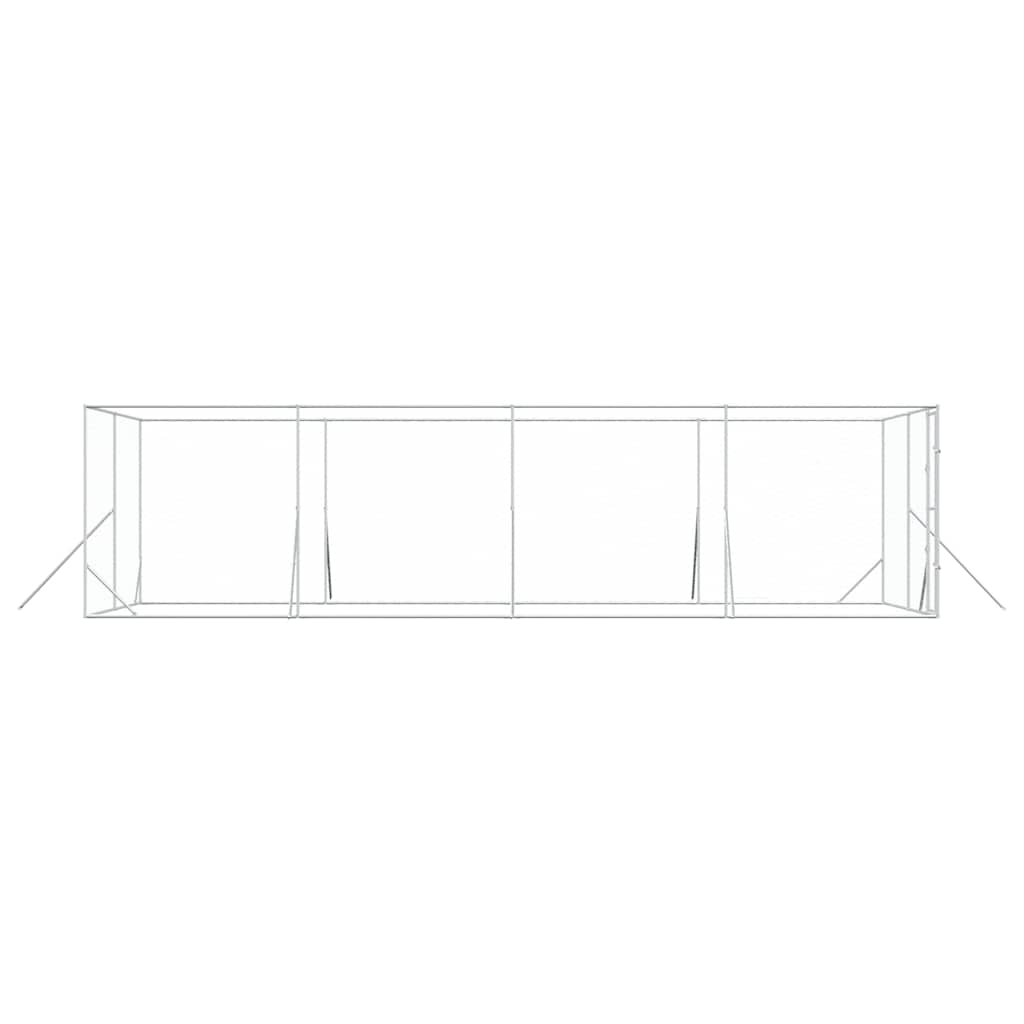Outdoor-Hundezwinger Silbern 2x2x2 m Verzinkter Stahl
