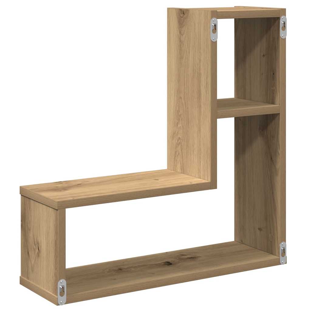Wandregale 2 Stk. Weiß 50x15x50 cm Holzwerkstoff