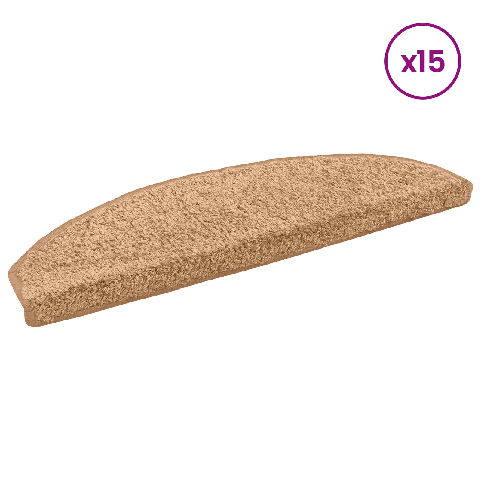 Stufenmatten 15 Stk. 56x17x3 cm Grau Halbrund
