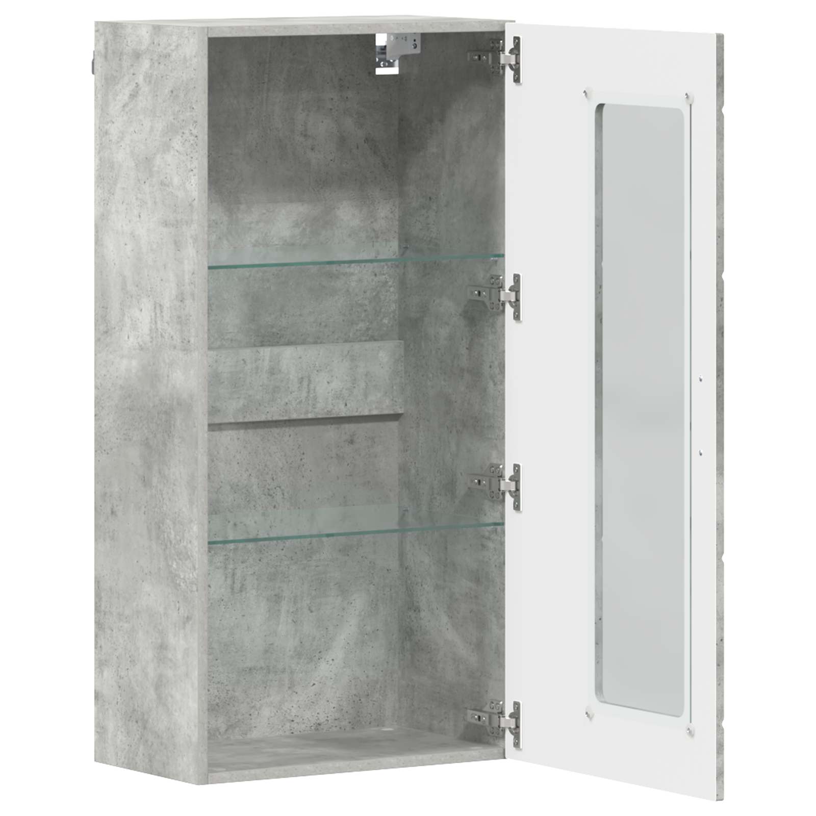 Highboard mit Regal FLORIN Weiß 60 x 35 x 182 cm Holzwerkstoff