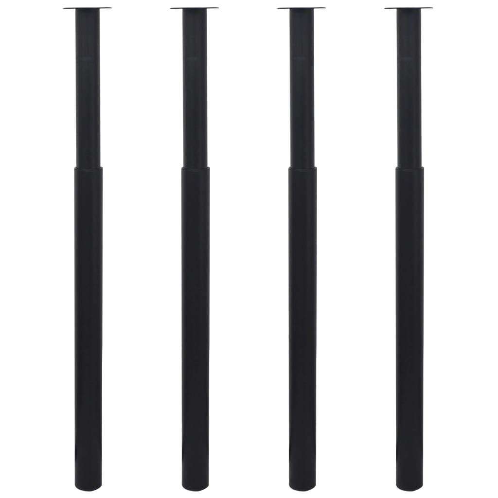 2 x Teleskopfuß Tischfuß Stützfuß Tischbein Chrom 710 mm-1100 mm