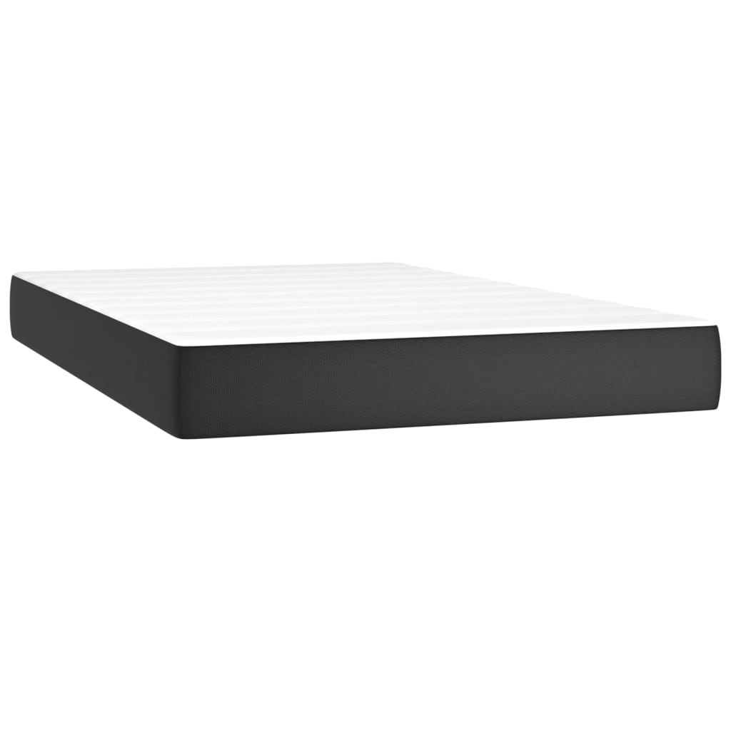 Taschenfederkernmatratze Mittel Schwarz 80x200x20 cm Kunstleder