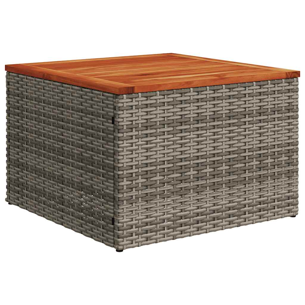 10-tlg. Garten-Sofagarnitur mit Kissen Schwarz Poly Rattan