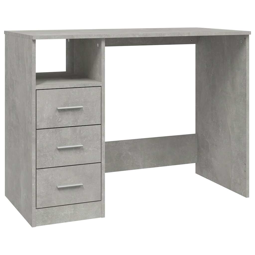 Schreibtisch mit Schubladen Weiß 102x50x76 cm Holzwerkstoff