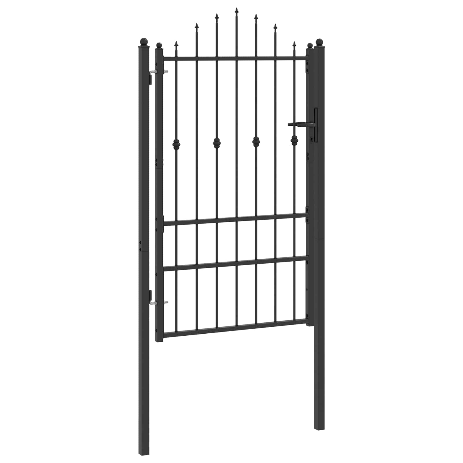 Zauntor HORST 100 x 75 cm Metall Schwarz Abschließbar