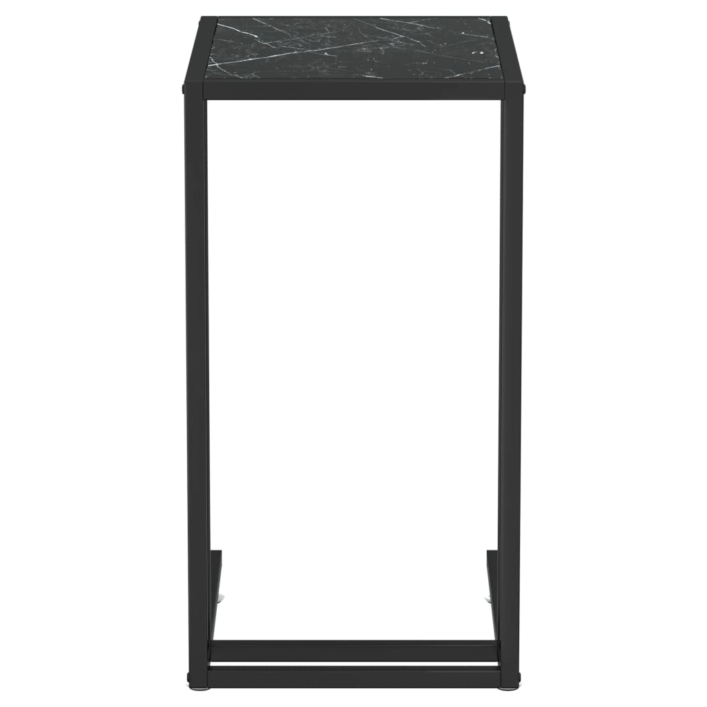 Computer-Beistelltisch Schwarz 50x35x65 cm Hartglas