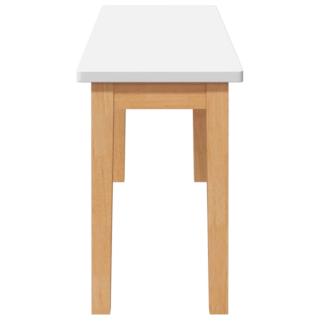 Bank 110 cm Braun Massivholz Gummibaum