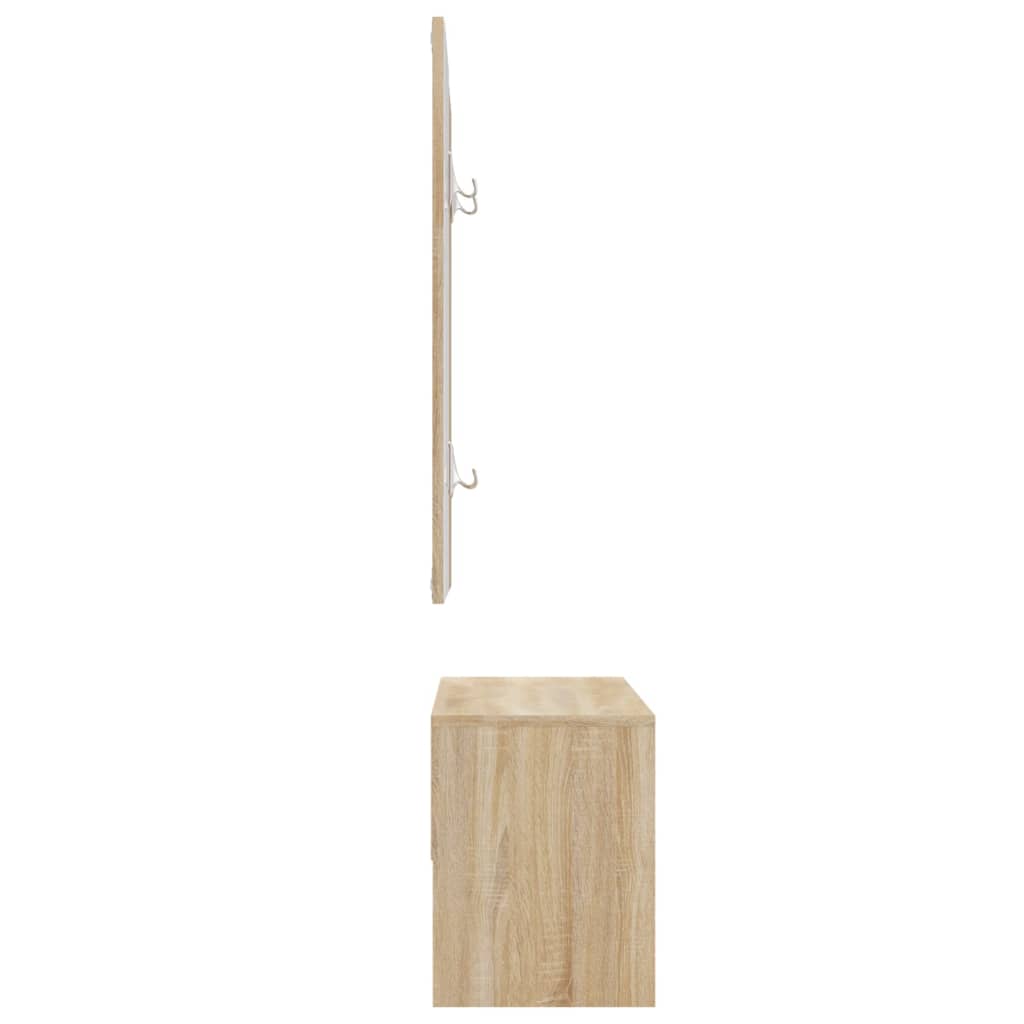 Garderoben-Set Weiß Holzwerkstoff