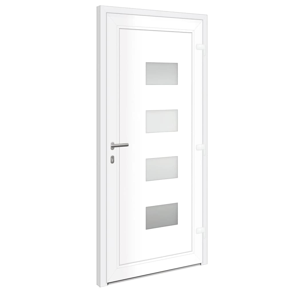 Haustür Anthrazit 100x210 cm Aluminium und PVC