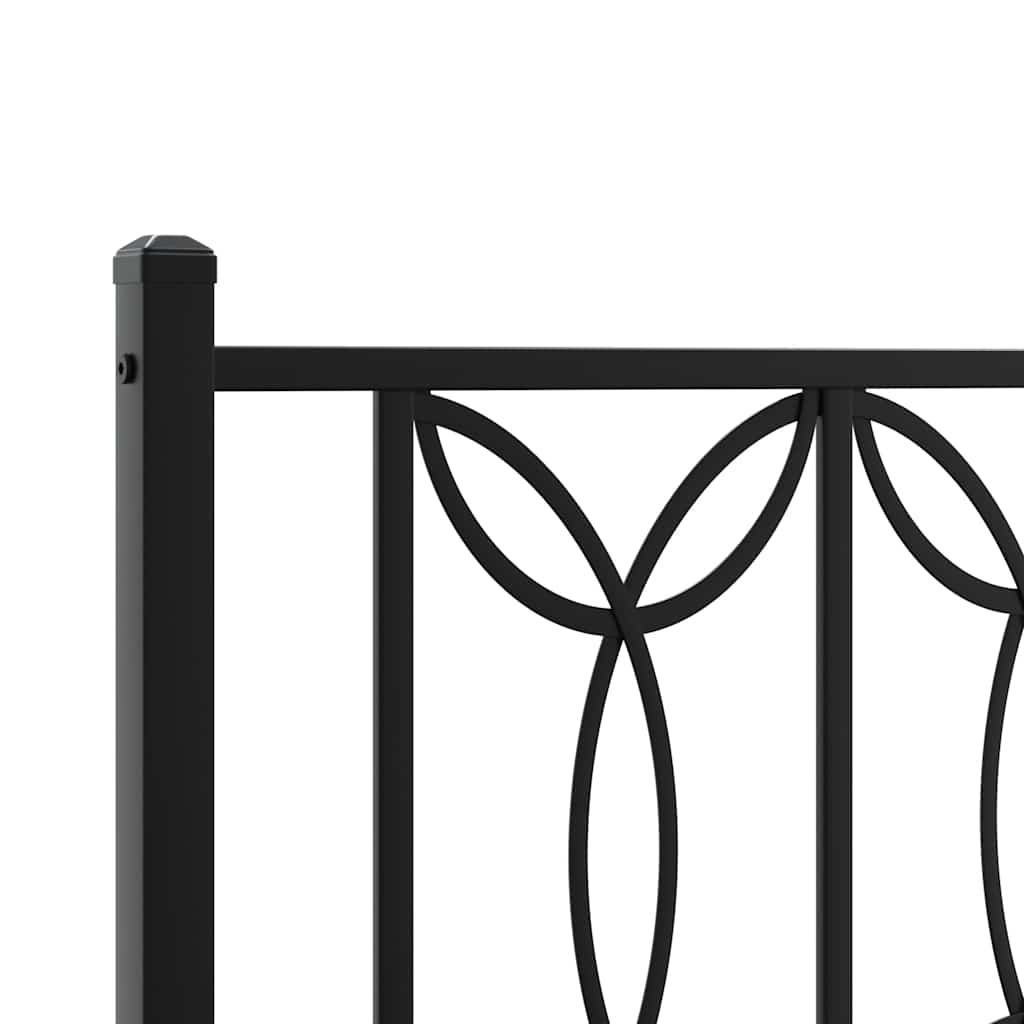 Ersatz-Kopfteil Metall Schwarz 100 cm