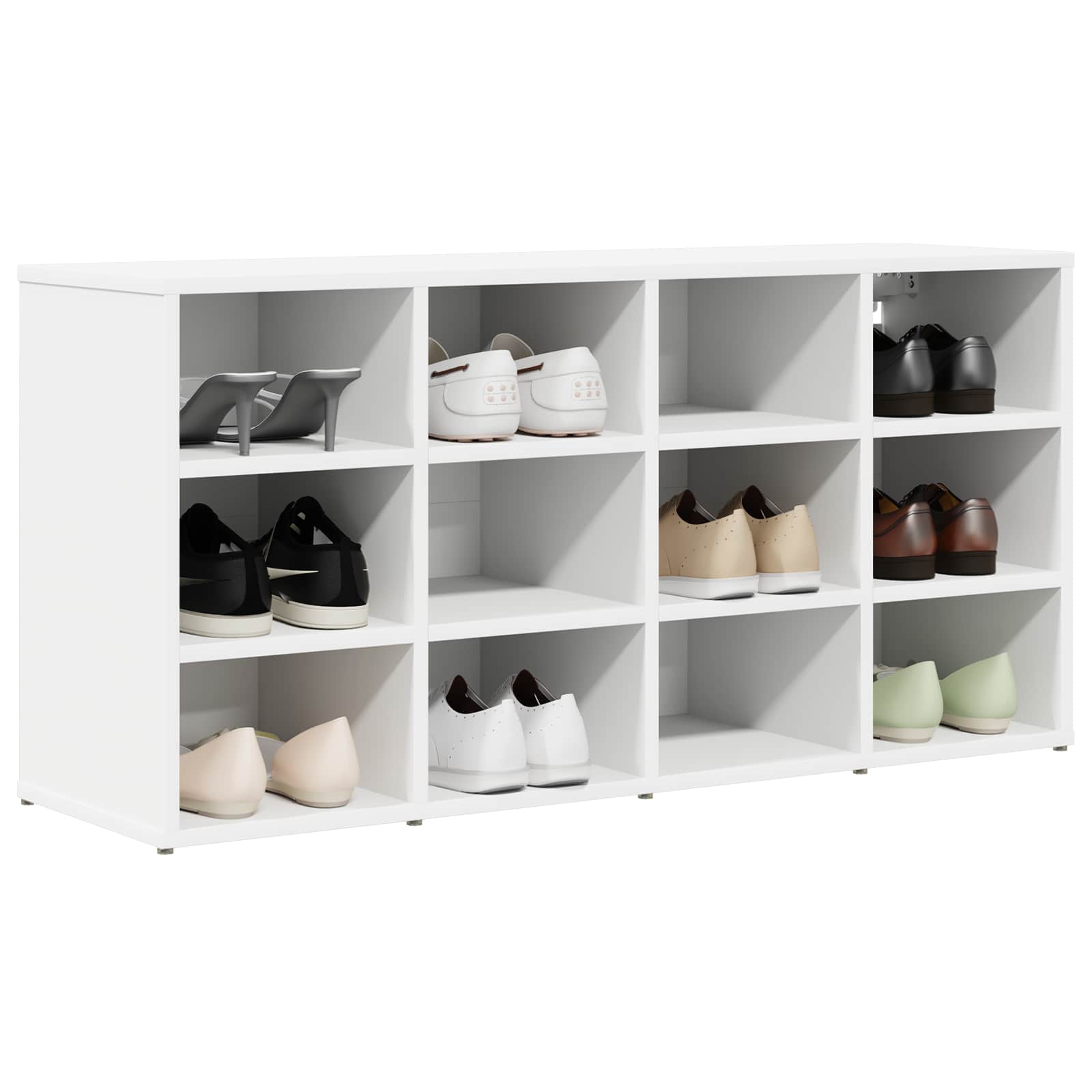 Schuhregale 2 Stk. Weiß 52,5x30x50 cm
