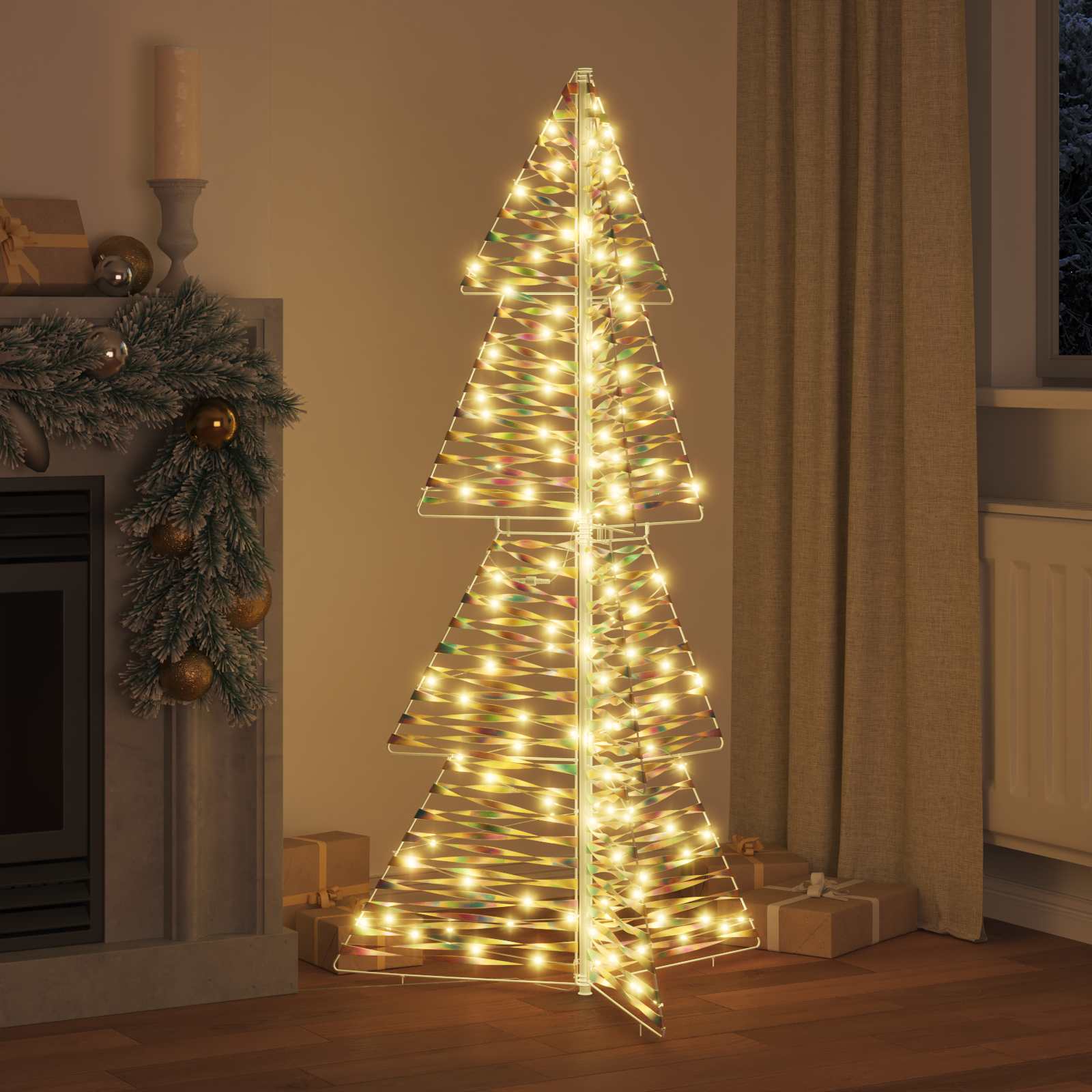 Weihnachtsbaum mit 100 LEDs Warmes Weiß 120 cm PET